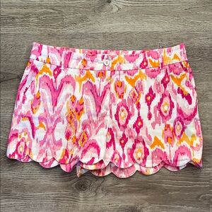 Crown & Ivy Pink and Yellow High Waist Shorts Size 14